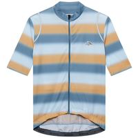 Café du Cycliste Mona Men's Superlight Jersey Radtrikot Deep Water Sunflower