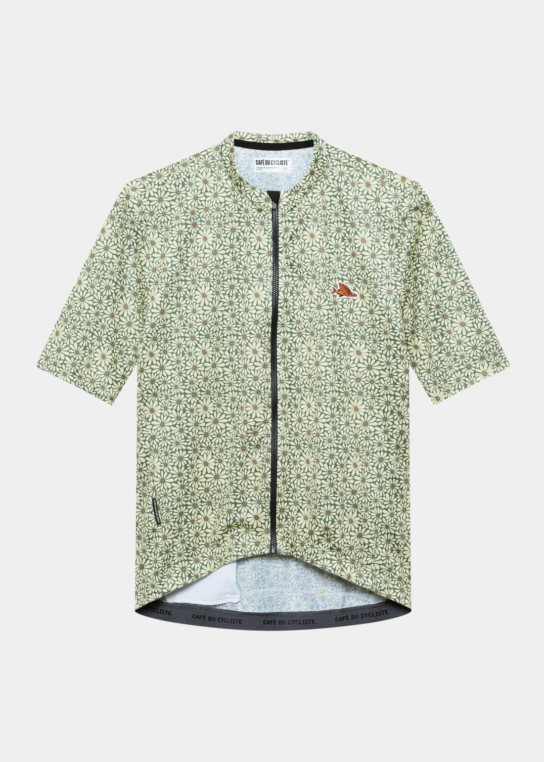 Café du Cycliste Fleurette V2 Men's Lightweight Cycling Jersey Radtrikot Daisy Naples Yellow
