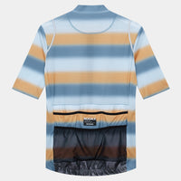 Café du Cycliste Mona Men's Superlight Jersey Radtrikot Deep Water Sunflower