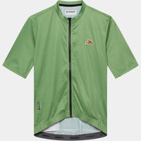 Café du Cycliste Fleurette V2 Men's Lightweight Cycling Jersey Radtrikot Cactus Green