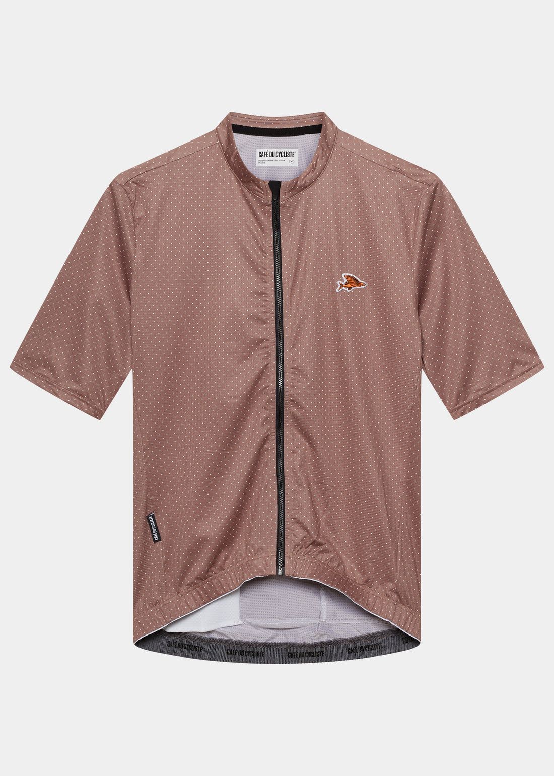 Café du Cycliste Fleurette V2 Men's Lightweight Cycling Jersey Radtrikot Oyster Grey