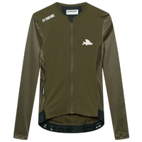 Café du Cycliste Roxane Women's Superlight Long Sleeve Cycling Jersey Radtrikot Khaki