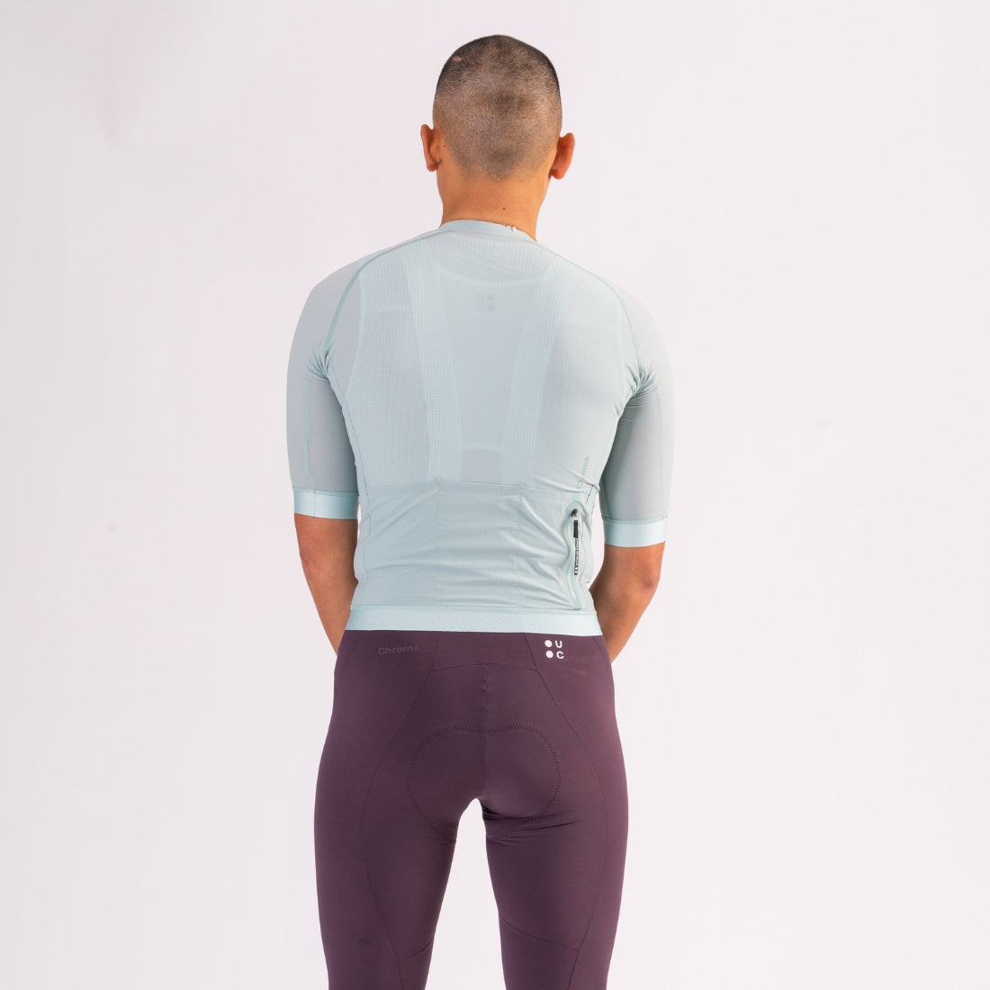 Universal Colours Chroma Men's Short Sleeve Jersey Radtrikot Blue Java