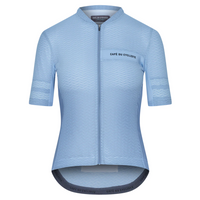 Café du Cycliste Christelle Women's Superlight Cycling Jersey Radtrikot Light Blue