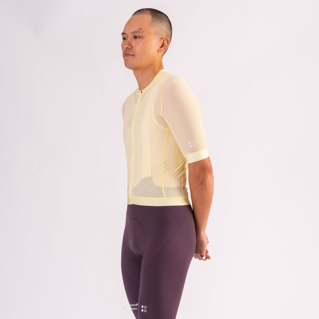 Universal Colours Chroma Men's Short Sleeve Jersey Radtrikot Lemon Yellow