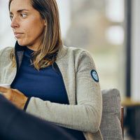 Café du Cycliste Cosette Women's Merino Base Layer Radunterhemd langarm Navy
