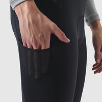 Café du Cycliste Rosie Cargo Men's Brushed Tights Thermo Radhose Black