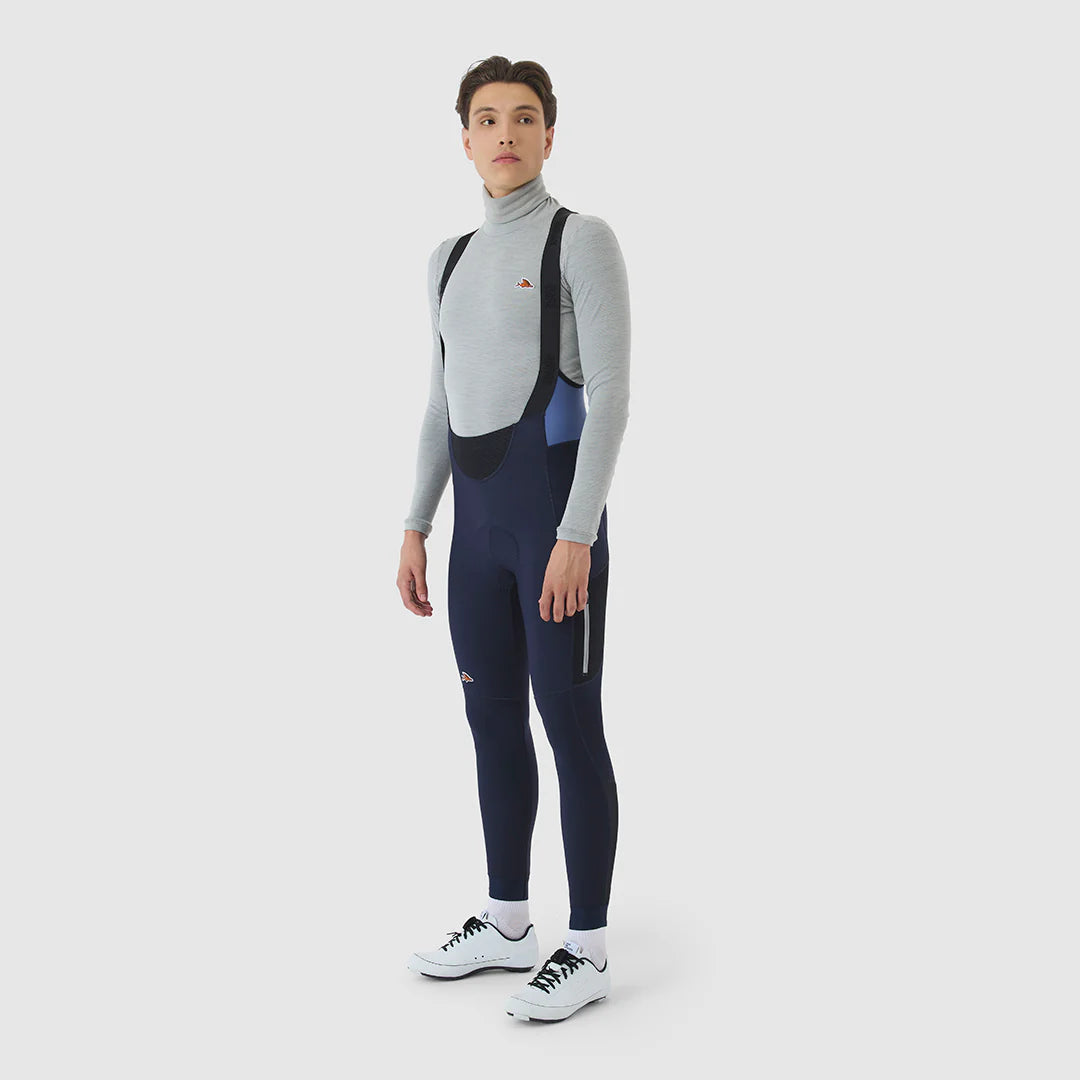 Café du Cycliste Rosie Cargo Men's Brushed Tights Thermo Radhose Navy