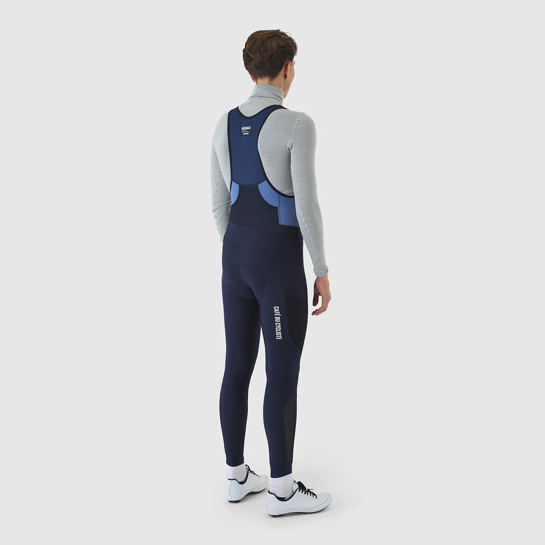 Café du Cycliste Rosie Cargo Men's Brushed Tights Thermo Radhose Navy