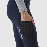 Café du Cycliste Rosie Cargo Men's Brushed Tights Thermo Radhose Navy