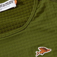 Café du Cycliste Coline Men's Three Season Base Layer Radunterhemd langarm Leaf Green