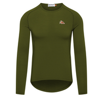 Café du Cycliste Coline Men's Three Season Base Layer Radunterhemd langarm Leaf Green