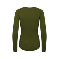 Café du Cycliste Coline Women's Three Season Base Layer Radunterhemd langarm Leaf Green
