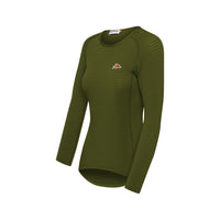 Café du Cycliste Coline Women's Three Season Base Layer Radunterhemd langarm Leaf Green