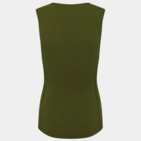 Café du Cycliste Coline Women's Three Season Base Layer Radunterhemd ärmellos Leaf Green