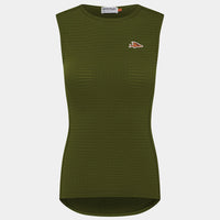 Café du Cycliste Coline Women's Three Season Base Layer Radunterhemd ärmellos Leaf Green