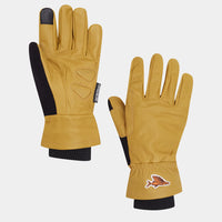 Café du Cycliste Leather Gravel Gloves Unisex Cycling Gloves Leder Fahrrad Handschuhe Mustard