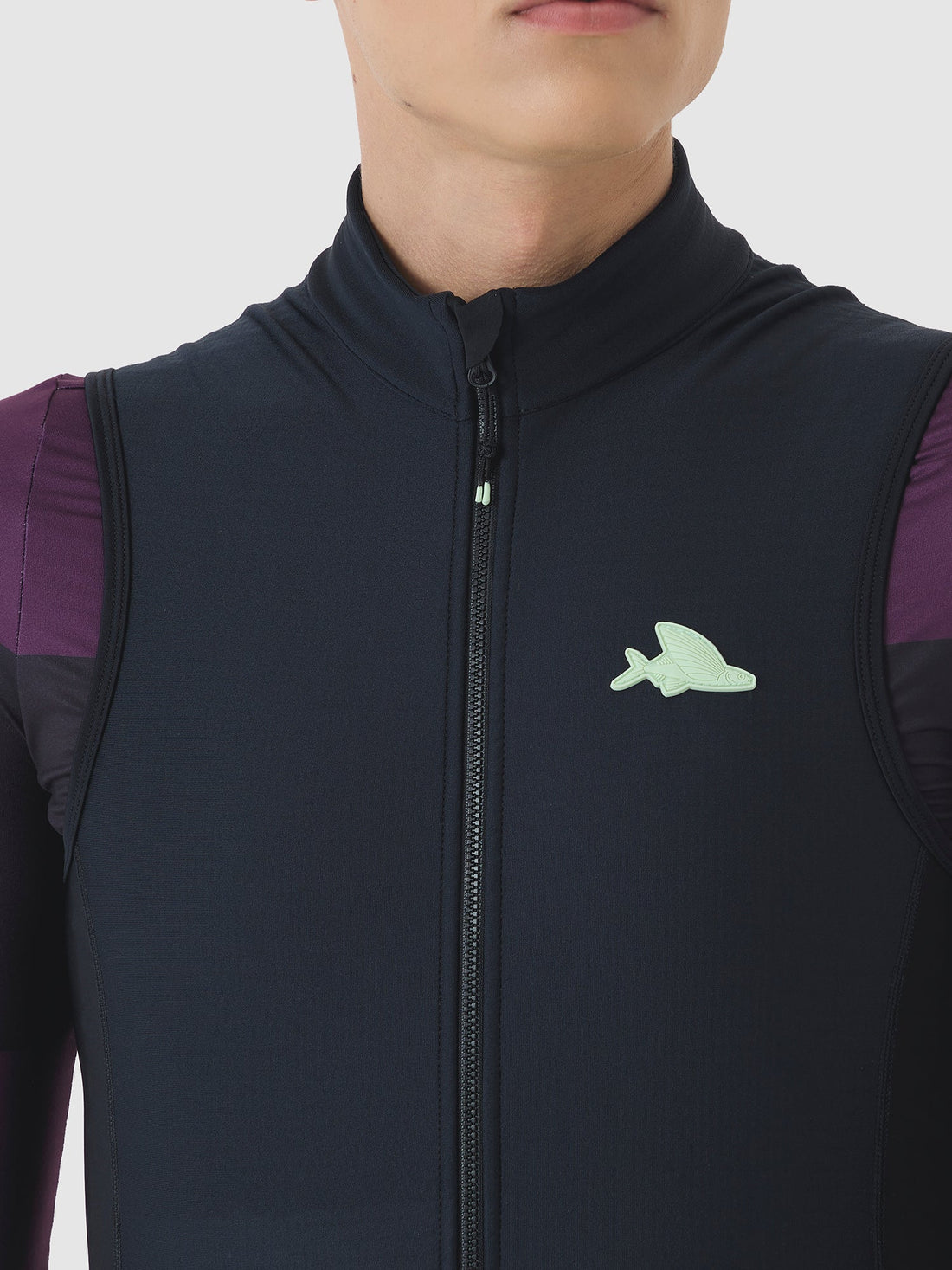 Café du Cycliste Sibille Men's Thermal Gilet Thermo Windweste Black