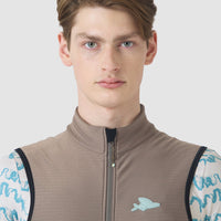 Café du Cycliste Sibille Men's Thermal Gilet Thermo Windweste Oyster Grey