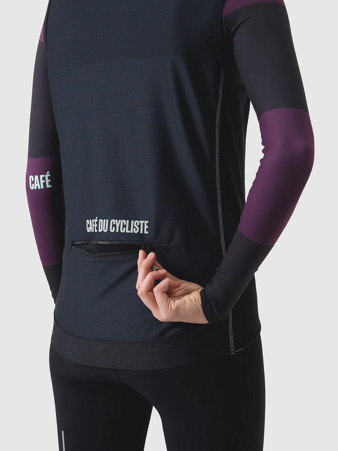 Café du Cycliste Sibille Women's Thermal Gilet Thermo Windweste Black