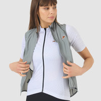 Café du Cycliste Edith Women's Cycling Gilet Windweste Mountain Fog