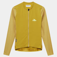 Café du Cycliste Andrea Women's Superlight Long Sleeve Cycling Jersey Radtrikot langarm Golden Olive