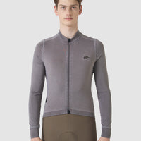 Café du Cycliste Charlie Men's Brushed Long Sleeve Jersey Radtrikot langarm Charcoal