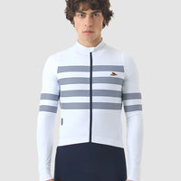 Café du Cycliste Charlie Men's Brushed Long Sleeve Jersey Radtrikot langarm Marinière