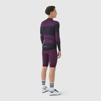 Café du Cycliste Costance Men's Long Sleeve Cycling Jersey Radtrikot Black/Quetsche
