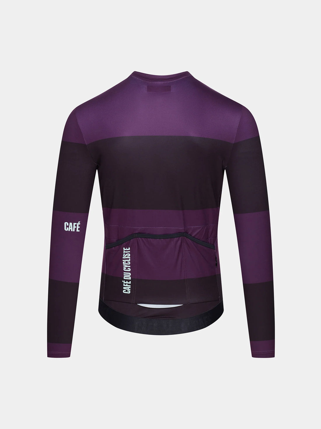 Café du Cycliste Costance Men's Long Sleeve Cycling Jersey Radtrikot Black/Quetsche
