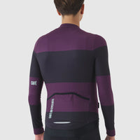 Café du Cycliste Costance Men's Long Sleeve Cycling Jersey Radtrikot Black/Quetsche