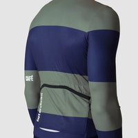 Café du Cycliste Costance Men's Long Sleeve Cycling Jersey Radtrikot Navy/Scots Pine
