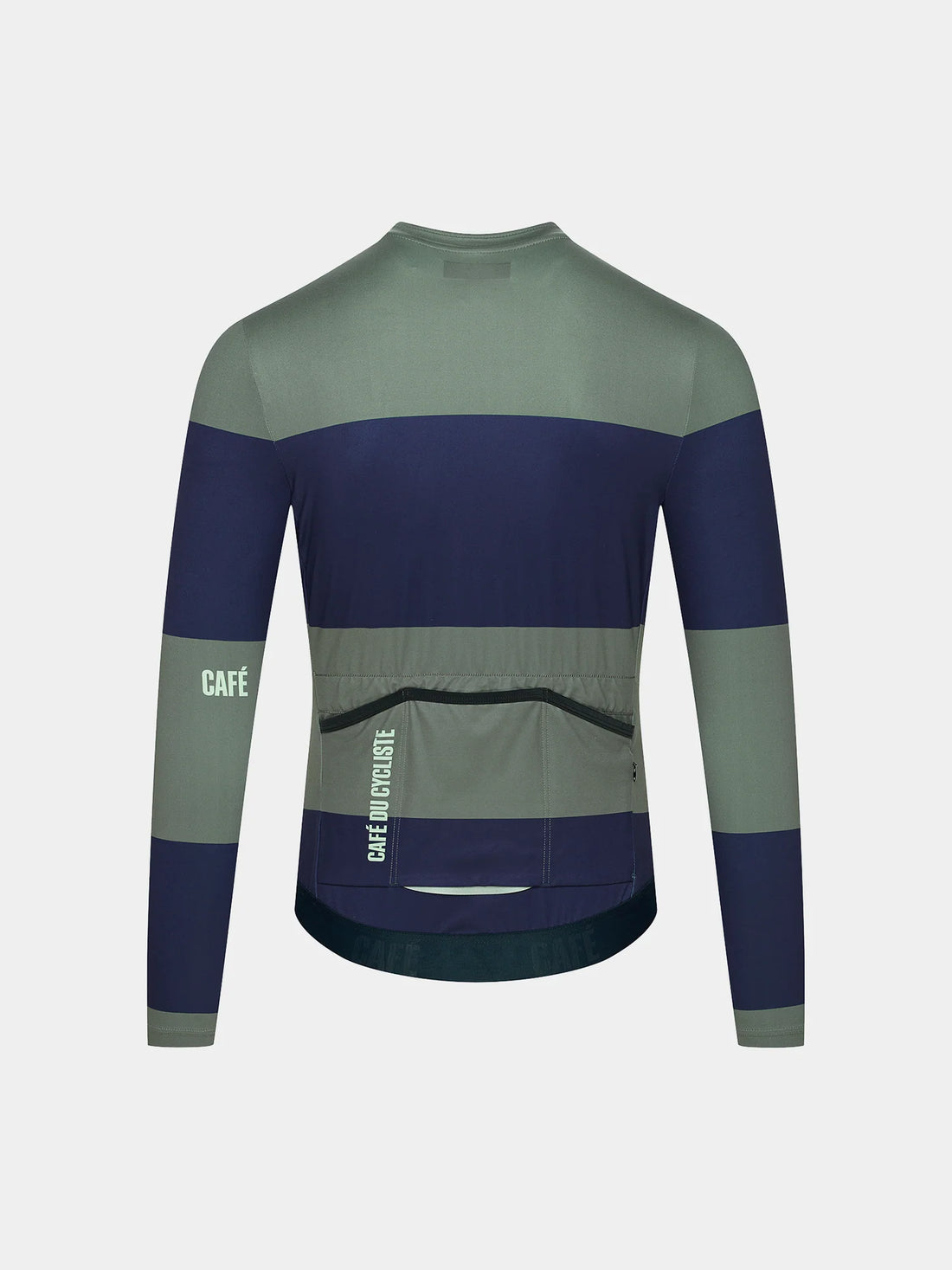 Café du Cycliste Costance Men's Long Sleeve Cycling Jersey Radtrikot Navy/Scots Pine