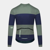 Café du Cycliste Costance Men's Long Sleeve Cycling Jersey Radtrikot Navy/Scots Pine