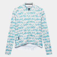 Café du Cycliste Constance Men's Midweight Jersey Radtrikot langarm Pearl Grey / Deep Water