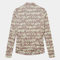 Café du Cycliste Constance Women's Midweight Jersey Radtrikot langarm Oyster Grey / Naples Yellow