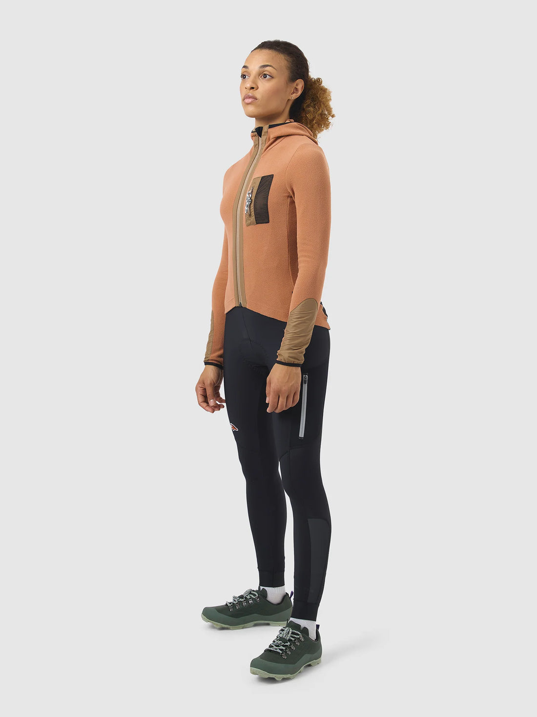 Café du Cycliste Ingrid Women's Microfleece Jersey Radtrikot langarm Cashew