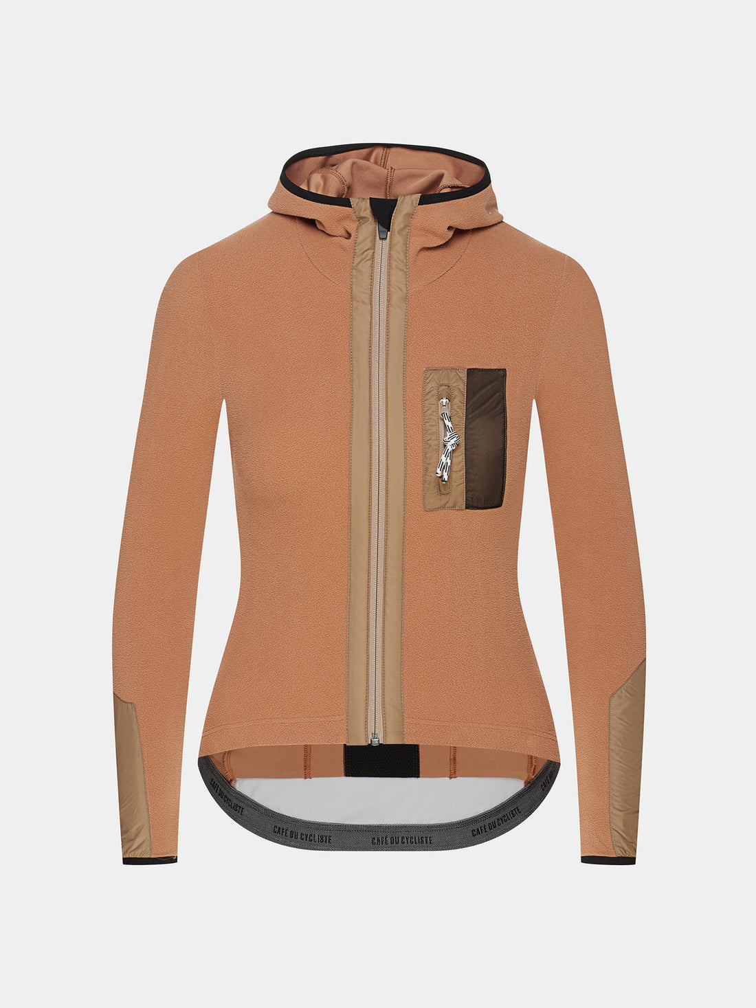 Café du Cycliste Ingrid Women's Microfleece Jersey Radtrikot langarm Cashew