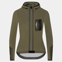 Café du Cycliste Ingrid Women's Microfleece Jersey Radtrikot langarm Moss Green