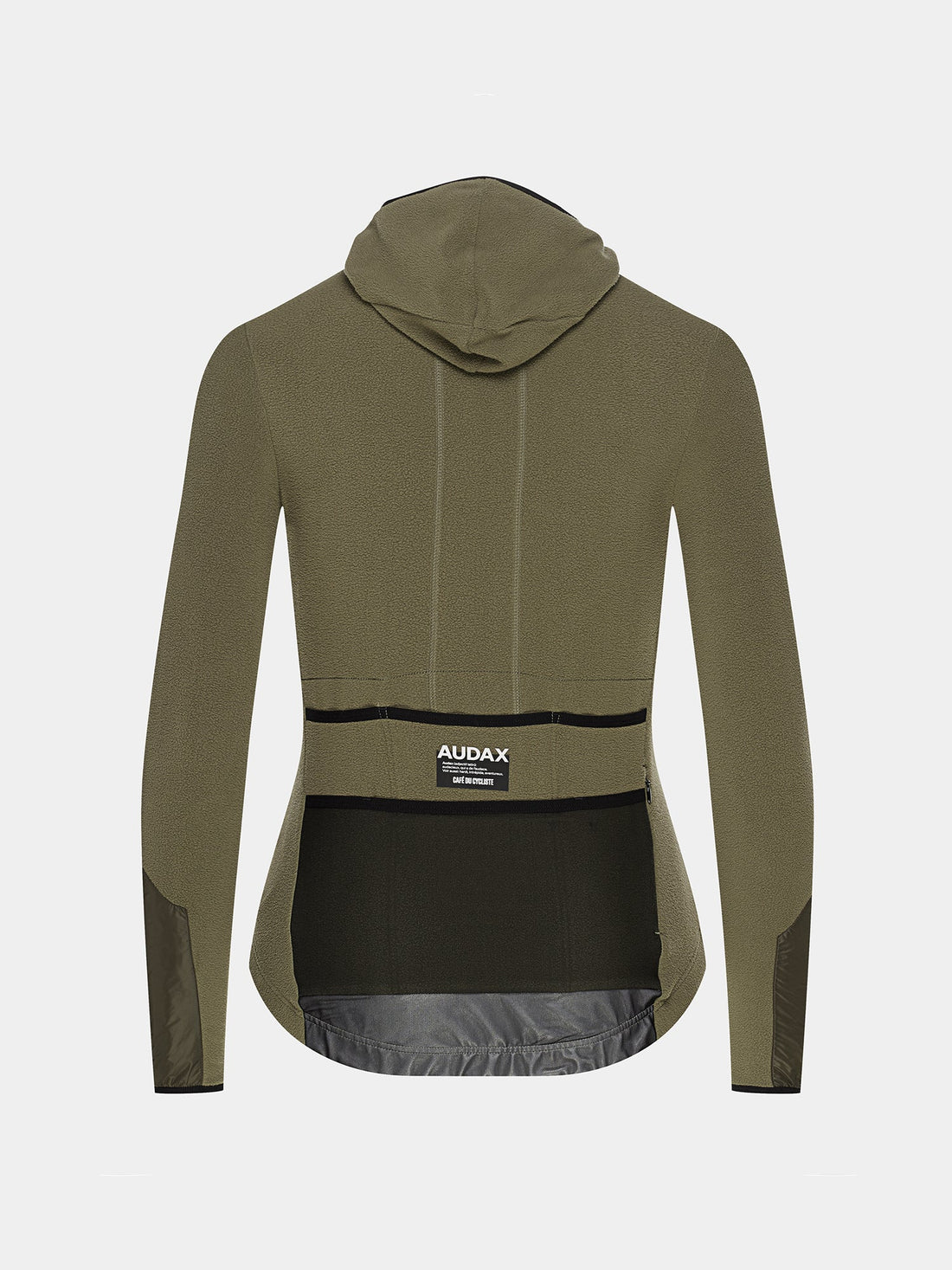 Café du Cycliste Ingrid Women's Microfleece Jersey Radtrikot langarm Moss Green