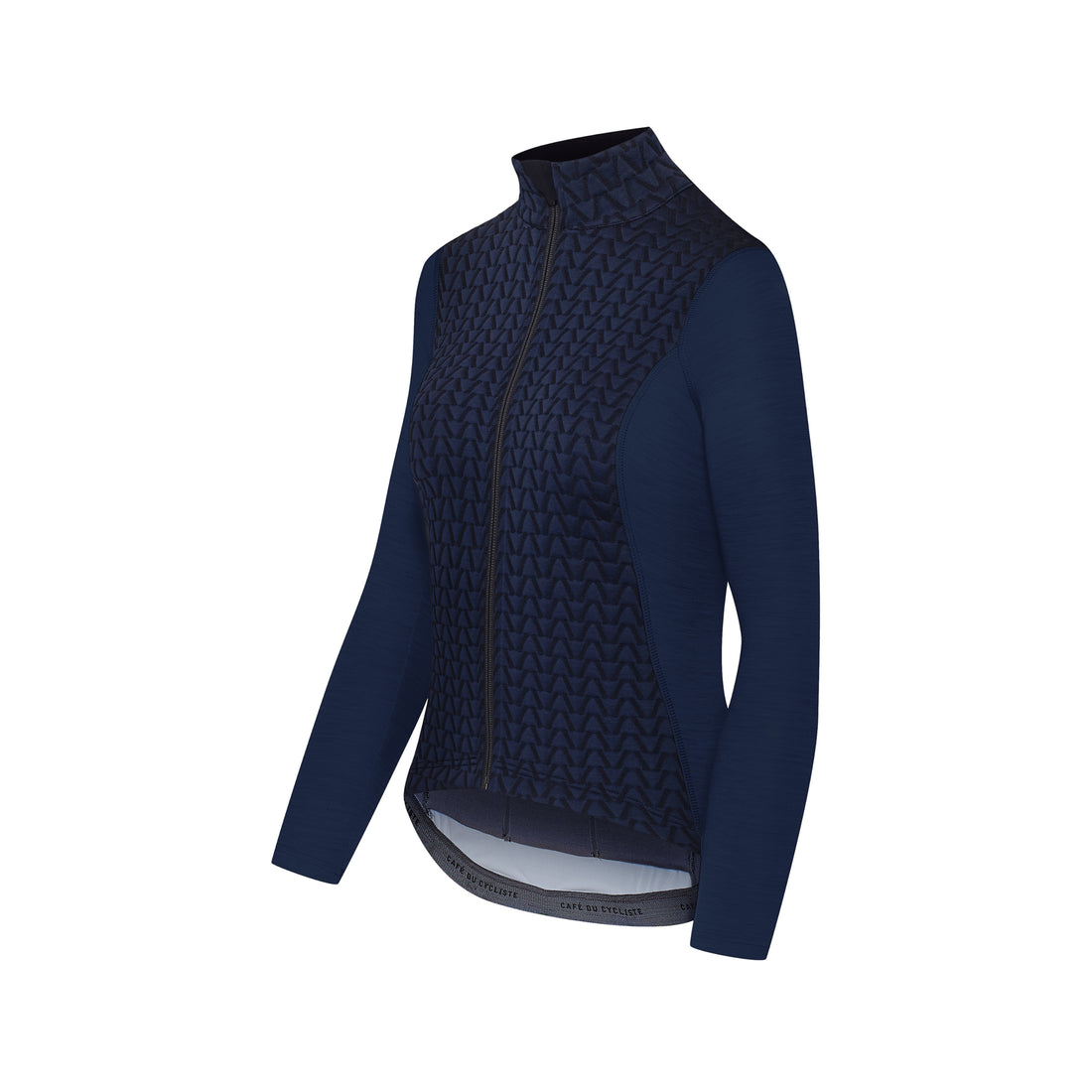 Café du Cycliste Irma Women's Long Sleeve Merino Cycling Jersey Radtrikot Navy