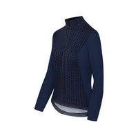 Café du Cycliste Irma Women's Long Sleeve Merino Cycling Jersey Radtrikot Navy