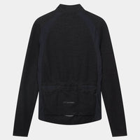 Café du Cycliste Marguerite Men's Long Sleeve Merino Cycling Jersey Radtrikot langarm Black