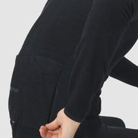 Café du Cycliste Marguerite Men's Long Sleeve Merino Cycling Jersey Radtrikot langarm Black