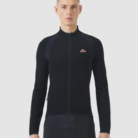 Café du Cycliste Marguerite Men's Long Sleeve Merino Cycling Jersey Radtrikot langarm Black