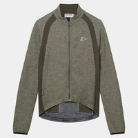 Café du Cycliste Marguerite Men's Long Sleeve Merino Cycling Jersey Radtrikot langarm Lichen Green