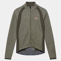 Café du Cycliste Marguerite Women's Long Sleeve Merino Cycling Jersey Radtrikot Lichen Green