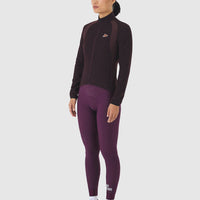 Café du Cycliste Marguerite Women's Long Sleeve Merino Cycling Jersey Radtrikot Quetsche