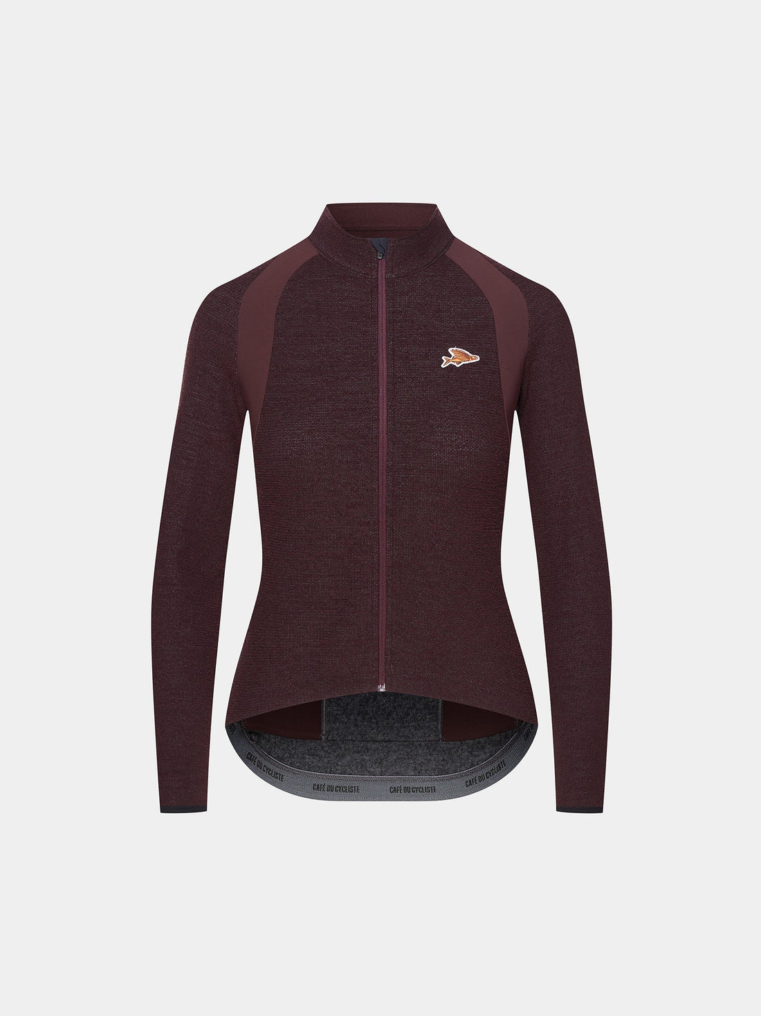 Café du Cycliste Marguerite Women's Long Sleeve Merino Cycling Jersey Radtrikot Quetsche