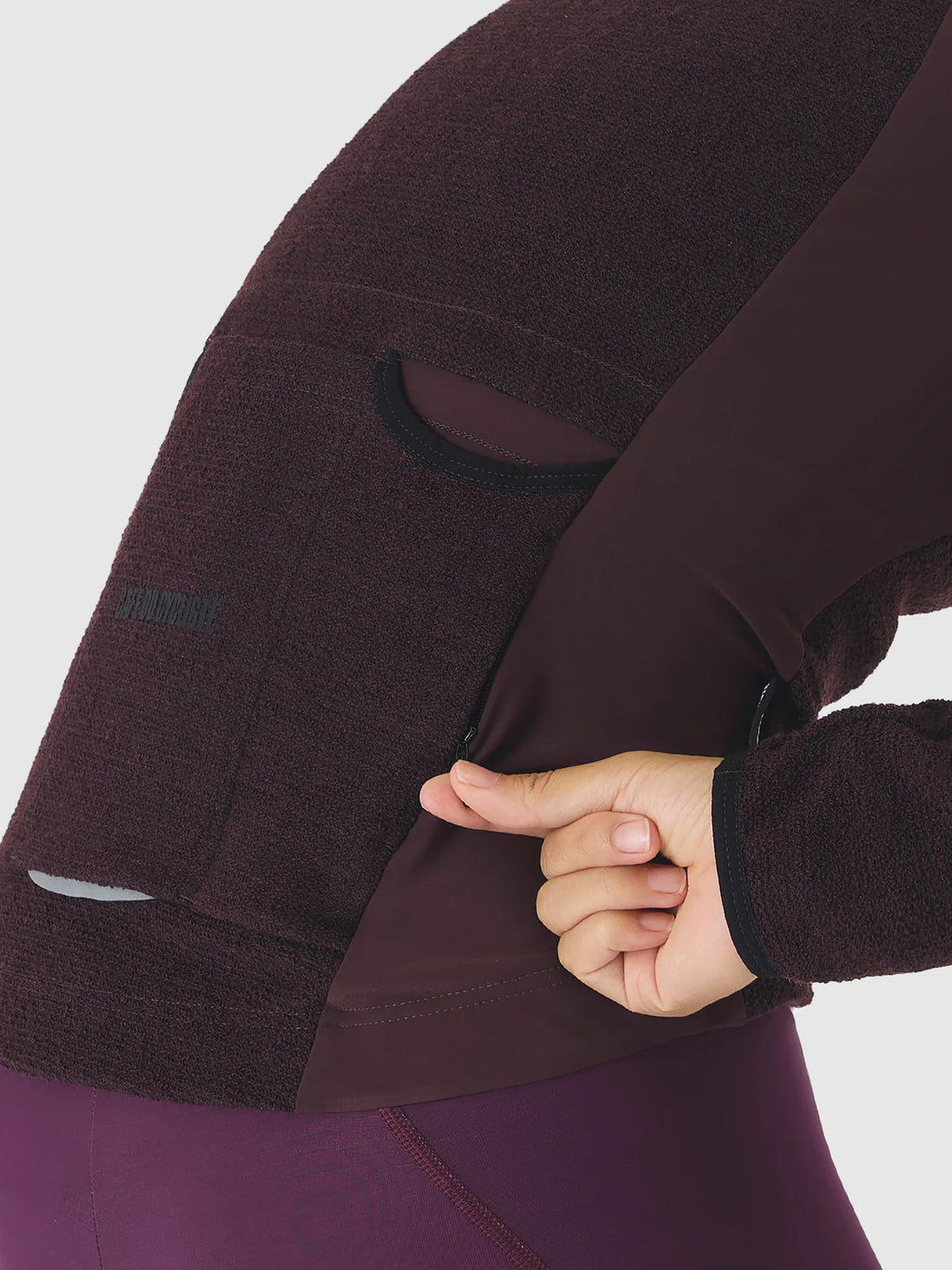 Café du Cycliste Marguerite Women's Long Sleeve Merino Cycling Jersey Radtrikot Quetsche